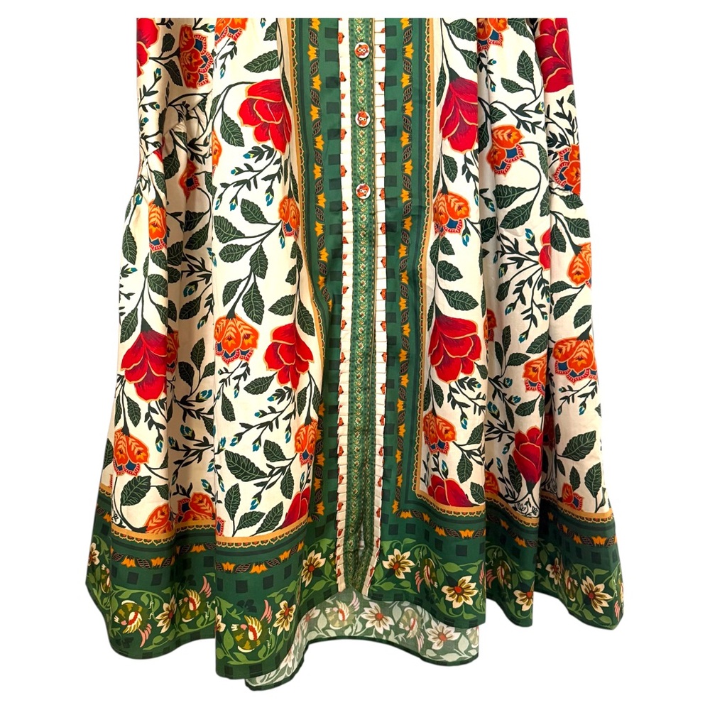 FARM Rio Floral Maxi Dress in Green, Red, Orange - RARE - Picture 10 of 16